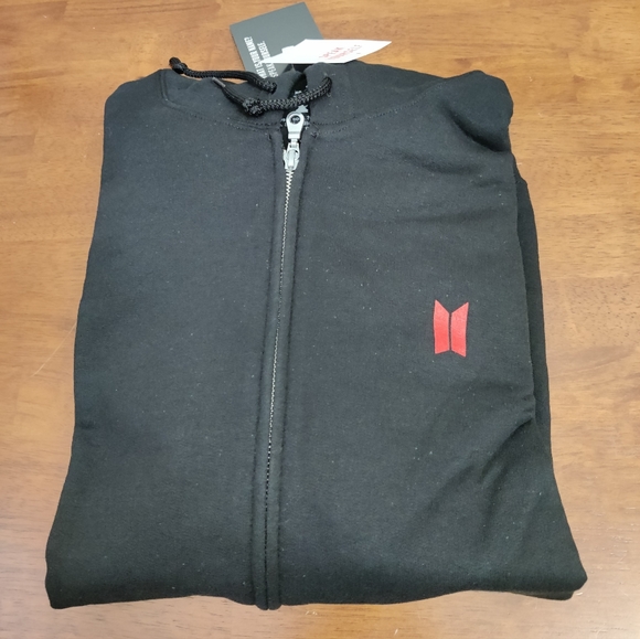 Brand New BTS Speak Yourself Zip Up Hoodie Megaphone Black size S/M/L - Picture 3 of 5